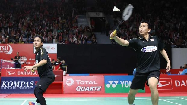 Ahsan/Hendra akan jadi lawan Kevin/Marcus di final Indonesia Masters 2019. (