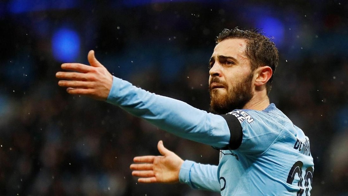 Performa apik Bernardo Silva di lini tengah Manchester City membuat Pep Guardiola terkesan (Foto: Jason Cairnduff/Action Images via Reuters)