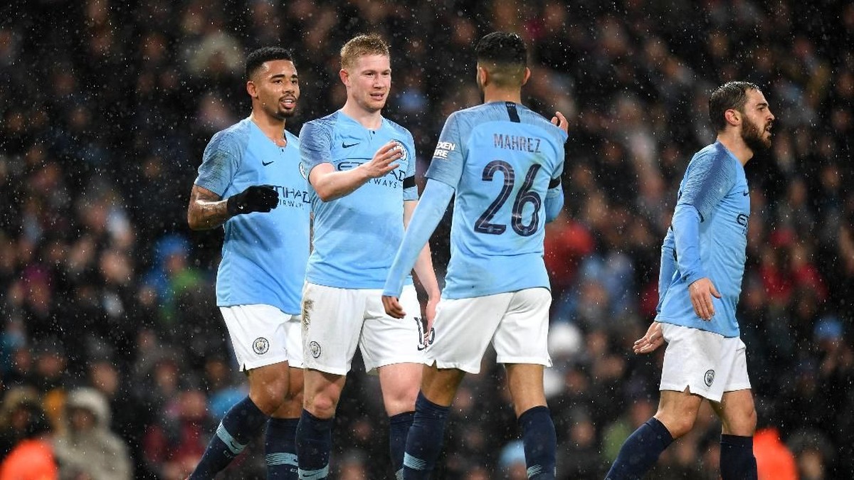 Manchester City menang 5-0 atas Burnley di babak keempat Piala FA. (Foto: Michael Regan/Getty Images)