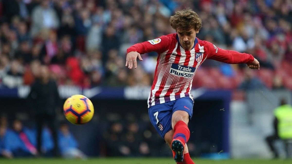 Antoine Griezmann akan jadi andalan Atletico Madrid menggedor pertahanan Juventus (REUTERS/Javier Barbancho)