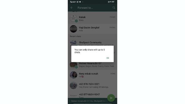 WhatsApp Tepati Janji Batasi Penerusan Pesan Maksimal 5 Kali