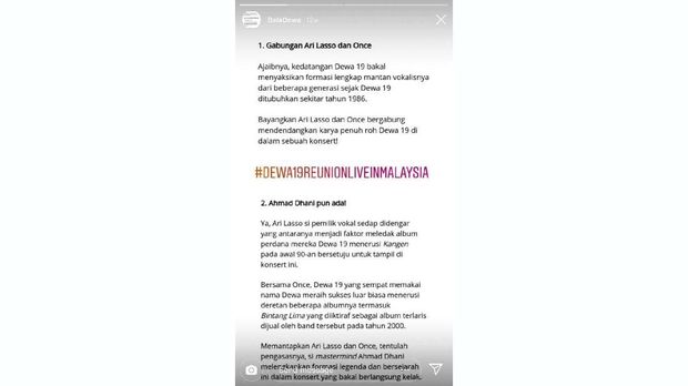 Ahmad Dhani terlanjur dipastikan hadir dalam konser reuni Dewa 19 di Malaysia.