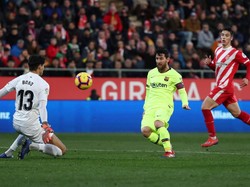 Pada menit 68 Messi menjebol gawang Girona untuk memberi Barcelona keunggulan 2-0.