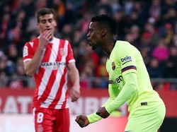 Bermain di Stadion Estadi Montilivi, markas Girona, Nelson Semedo membuka keunggulan El Barca.