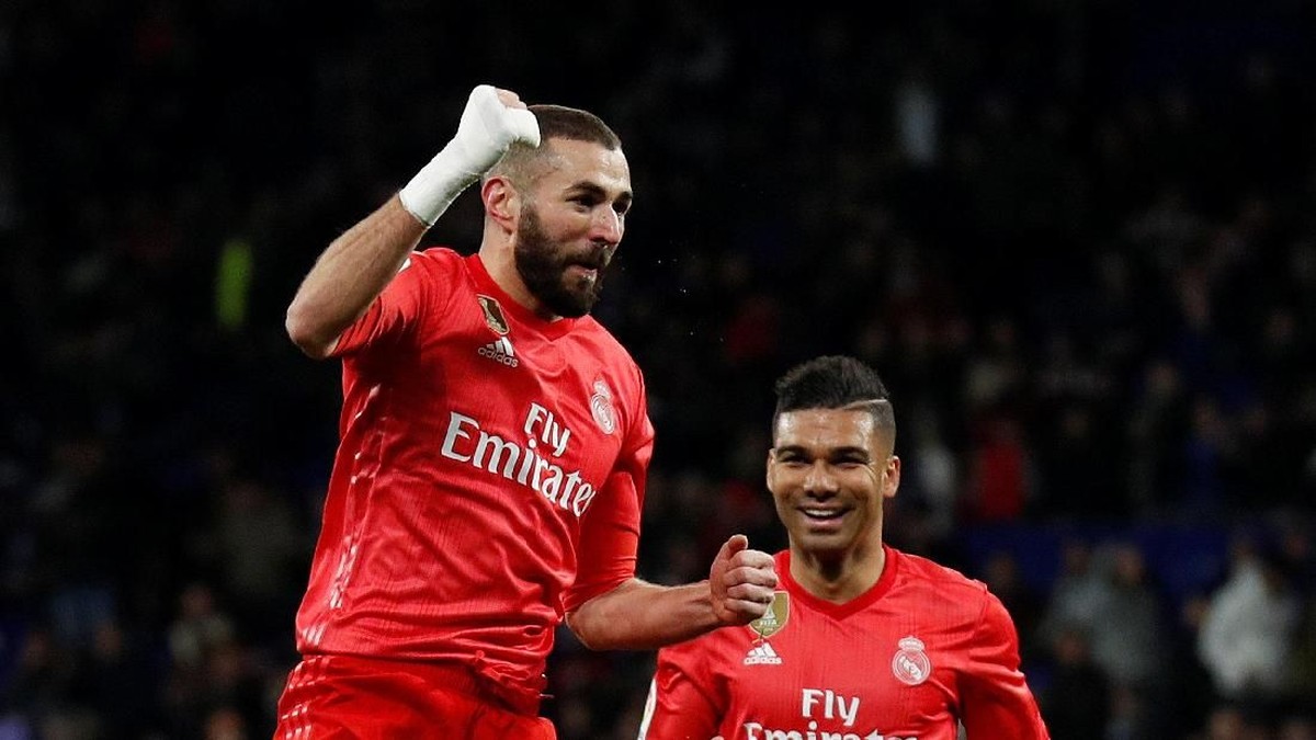 Striker andalan Real Madrid, Karim Benzema. (Foto: Albert Gea/Reuters)