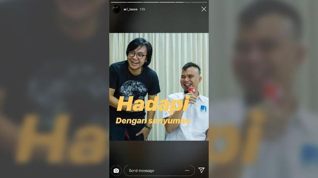 Unggahan Instastory Ari Lasso untuk Ahmad Dhani.