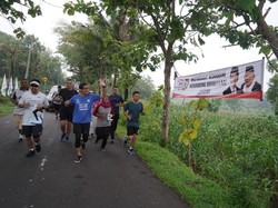 Lari dan Senam Pagi di Wonogiri, Sandi: Treknya Asyik Buat Lari