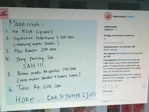 Biaya Nikah Cuma 600 Ribu Bikin Heboh Warganet, Realistis Nggak Sih?