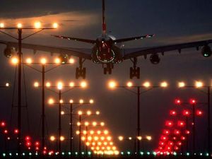 Foto: Proses Pendaratan Buta Pesawat