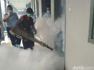 Biar Napi Tak Terserang DB, Lapas Tulungagung Di-fogging