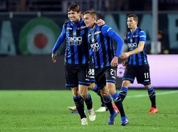 Terus menyerang Atalanta akhirnya mampu membobol gawang Juventus pada menit ke-37 melalui Timothy Castagne. Gol ini diawali dari kesalahan Joao Cancelo. REUTERS/Massimo Pinca.