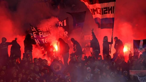 Suporter Atalanta gembira dengan pencapaian musim ini.