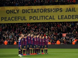 Pada leg kedua perempatfinal yang dihelat di Camp Nou, Kamis (31/1/2019) dini hari WIB, Barca menurunkan tim terbaiknya untuk mengejar defisit 0-2 dari leg pertama pekan lalu. REUTERS/Albert Gea.