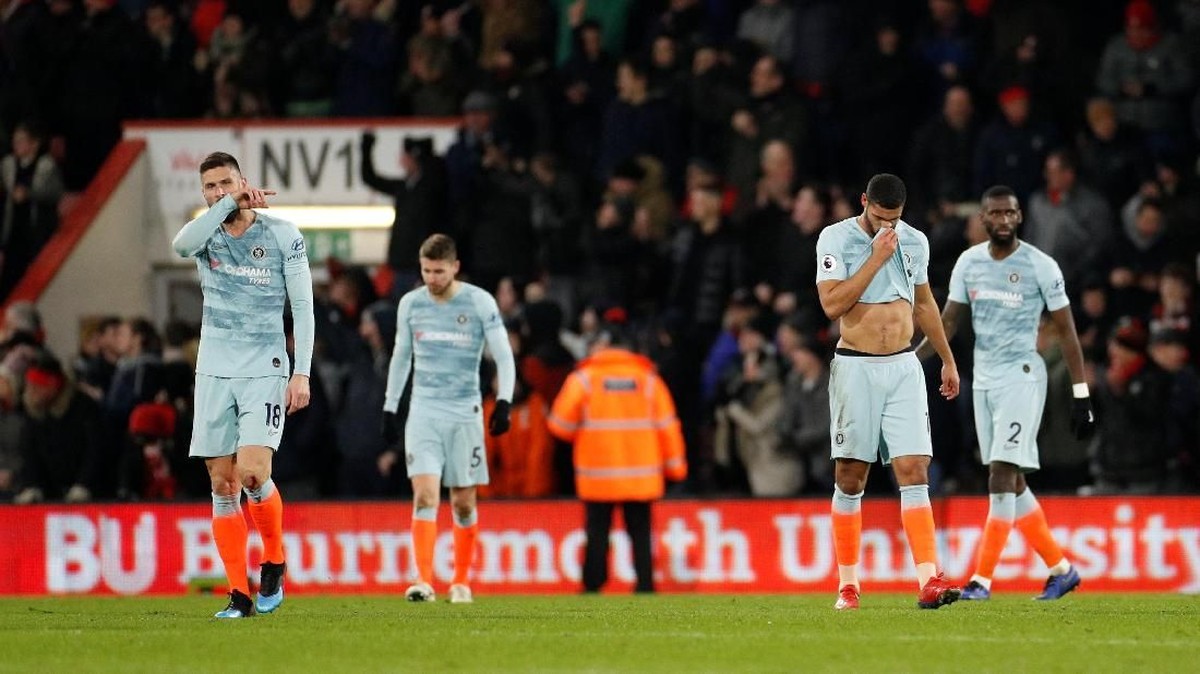 Chelsea babak belur di kandang Bournemouth setelah kalah 0-4 (Foto: John Sibley/Action Images via Reuters)