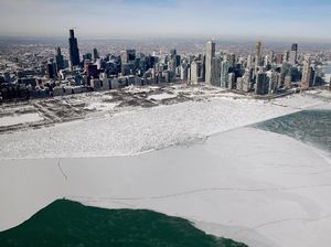 Penampakan Udara Fenomena Polar Vortex di AS Penampakan Udara Fenomena Polar Vortex di AS