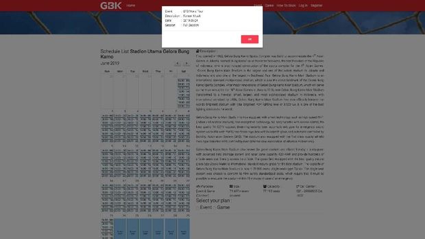 Di situs GBK telah tercantum pemesanan arena untuk konser BTS.