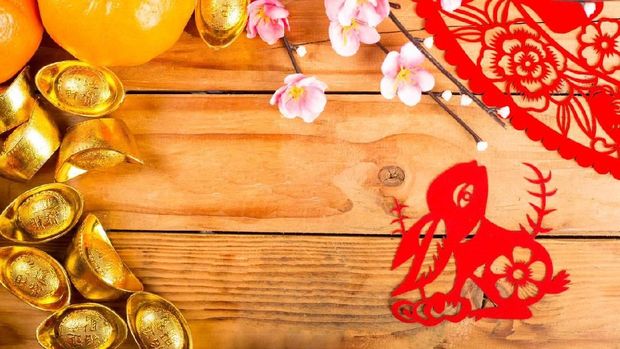 Shio Kelinci Year of rabbit ,Chinese zodiac animals paper cut
