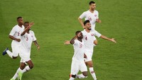 Ini adalah gol kesembilan Ali selama turnamen Piala Asia 2019. Dia membuktikan diri sebagai mesin gol baru Qatar. (REUTERS)