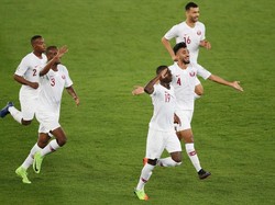Ini adalah gol kesembilan Ali selama turnamen Piala Asia 2019. Dia membuktikan diri sebagai mesin gol baru Qatar. (REUTERS)