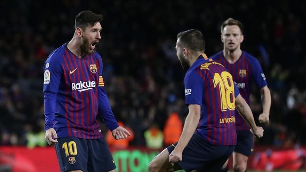 Dua Gol Messi Selamatkan Barca dari Kekalahan Lawan Valencia