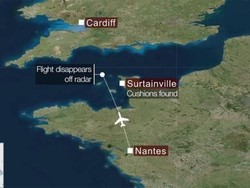 Peta Lokasi Ditemukannya Pesawat Emiliano Sala