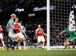 Aguero Dua Gol, City Unggul atas Arsenal di Babak I