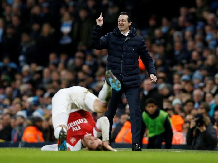 Arsenal kalah 1-3 dari Manchester City. (Foto: Andrew Yates/Reuters) Arsenal kalah 1-3 dari Manchester City. (Foto: Andrew Yates/Reuters)
