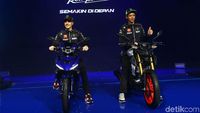 Rossi-Vinales Tunggangi Motor Bebek dan Sport Yamaha
