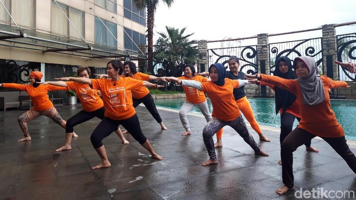 Yoga untuk melawan sel kanker. (Foto: Hilda Meilisa Rinanda) Yoga untuk melawan sel kanker. (Foto: Hilda Meilisa Rinanda)