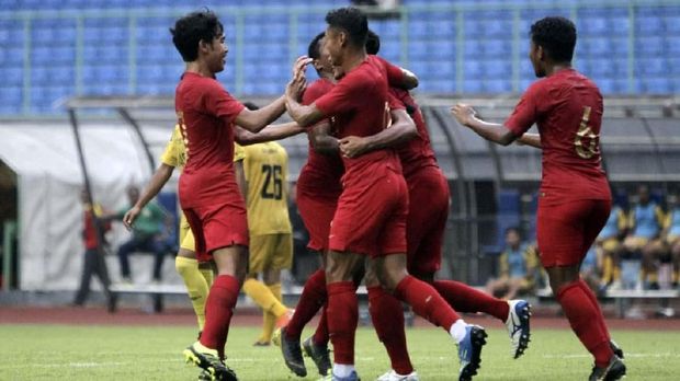 Sempat unggul, Timnas Indonesia ditahan imbang Bhayangkara FC.
