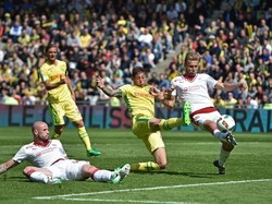 Musim ketiga atau pada 2017/2018, Sala kembali bikin 12 gol di liga dan jadi top skorer untuk tiga musim beruntun. Total 14 gol dibuatnya di 38 laga di seluruh kompetisi. (Foto: Jean-Sebastien EVRARD / AFP)