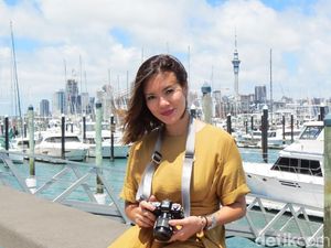 Foto: Gaya Liburan Aline Adita di Selandia Baru