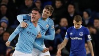 Laporte merayakan golnya. REUTERS/Phil Noble.