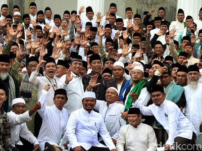 Jokowi Silaturahmi dengan Kiai dan Habib di Istana