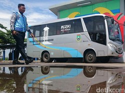 Bus Trans Cilegon Jalan Lingkar Selatan Diuji Coba