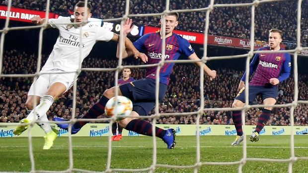 Lucas Vazquez sempat membawa Real Madrid unggul lebih dulu di awal babak pertama.