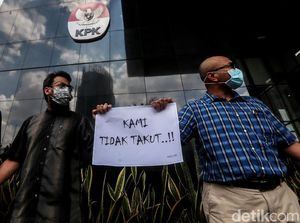 Aksi Solidaritas Pegawai KPK untuk Rekan yang Dianiaya