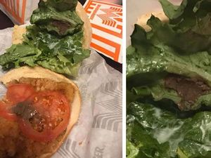 Beli Burger, Wanita Ini Justru Temukan Lumpur dalam Seladanya