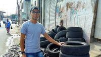 Keren! Seniman Muda Ini Temukan Cara Unik Mengolah Ban Bekas