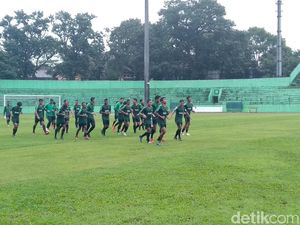 Jelang Lawan Arema FC, Timnas U-22 Gelar Latihan di Gajayana