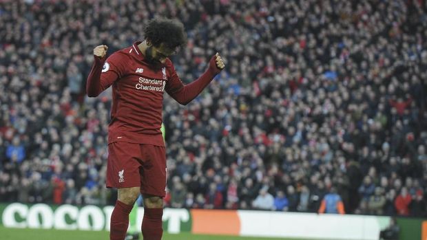 Mohamed Salah bersama Sergio Aguero kini memuncaki daftar top skor Liga Inggris