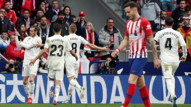 Atletico Madrid dikecundangi Real Madrid 3-1 do Stadion Wanda Metropolitano. (