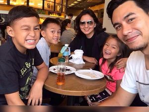 Mengintip Manisnya Momen Kulineran 3 Anak Darius dan Donna yang Kompak