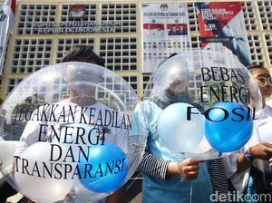 Demo KPU, Massa Minta Tata Kelola Energi Dibahas di Debat Capres