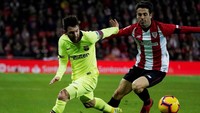 Barcelona menurunkan trio Lionel Messi, Luis Suarez, dan Philippe Coutinho di depan. Reuters/Vincent West.