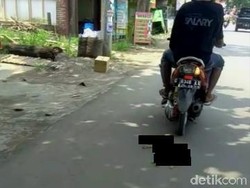 Polisi Amankan Pembonceng Motor yang Seret Kucing di Pekalongan