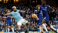 Pertandingan Manchester City melawan Chelsea dihelat di Etihad Stadium, Minggu (10/2/2019) malam WIB. Reuters/Carl Recine.