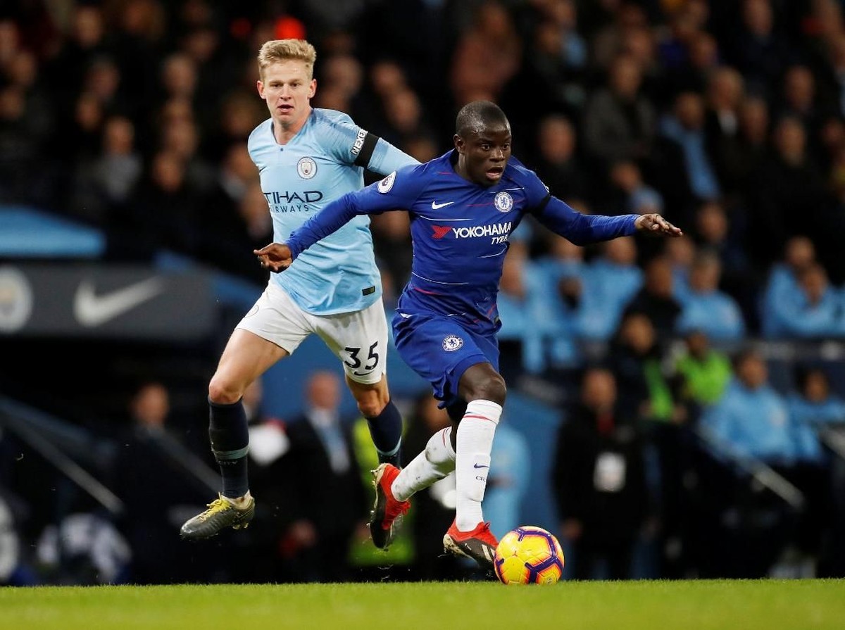 NGolo Kante saat Chelsea menghadapi Manchester City. (Foto: Carl Recine/Reuters)