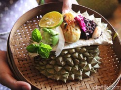 Sensasi Pulen Legit Durian Bakar Berpadu Ketan Kukus Khas Jombang