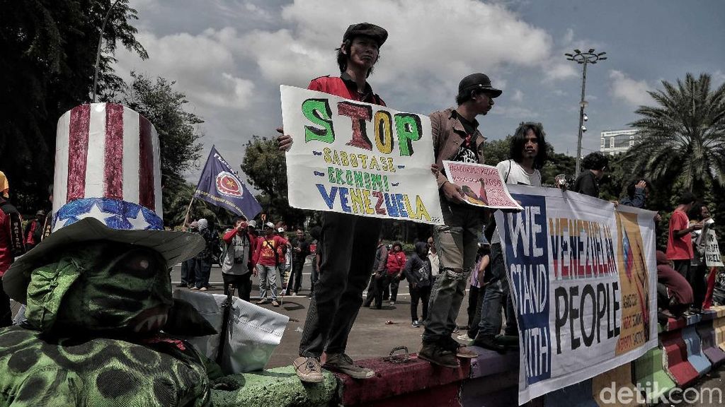 Venezuela Krisis, Kedubes AS di Jakarta Jadi Sasaran Demonstran Venezuela Krisis, Kedubes AS di Jakarta Jadi Sasaran Demonstran